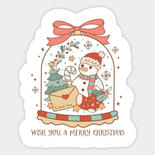 Wish You A Merry Christmas Sticker